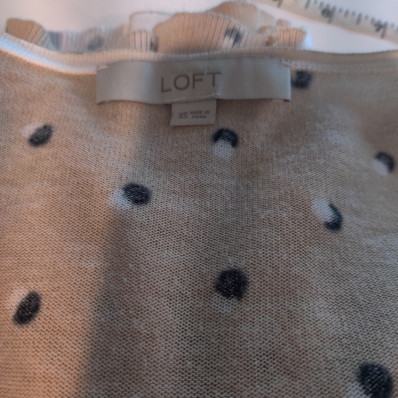 2 For $12 AT Loft Dot Button Up Cardigan Size XS - Picture 9 of 10